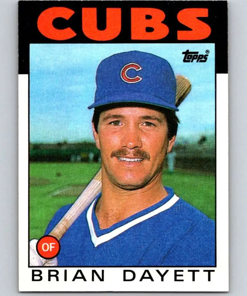 1986 Topps #284 Brian Dayett EX Excellent Chicago Cubs Baseball Card - Baseball Card Single
