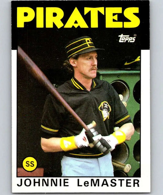 1986 Topps #289 Johnnie LeMaster EX Excellent Pittsburgh Pirates Baseball Card - Baseball Card Single