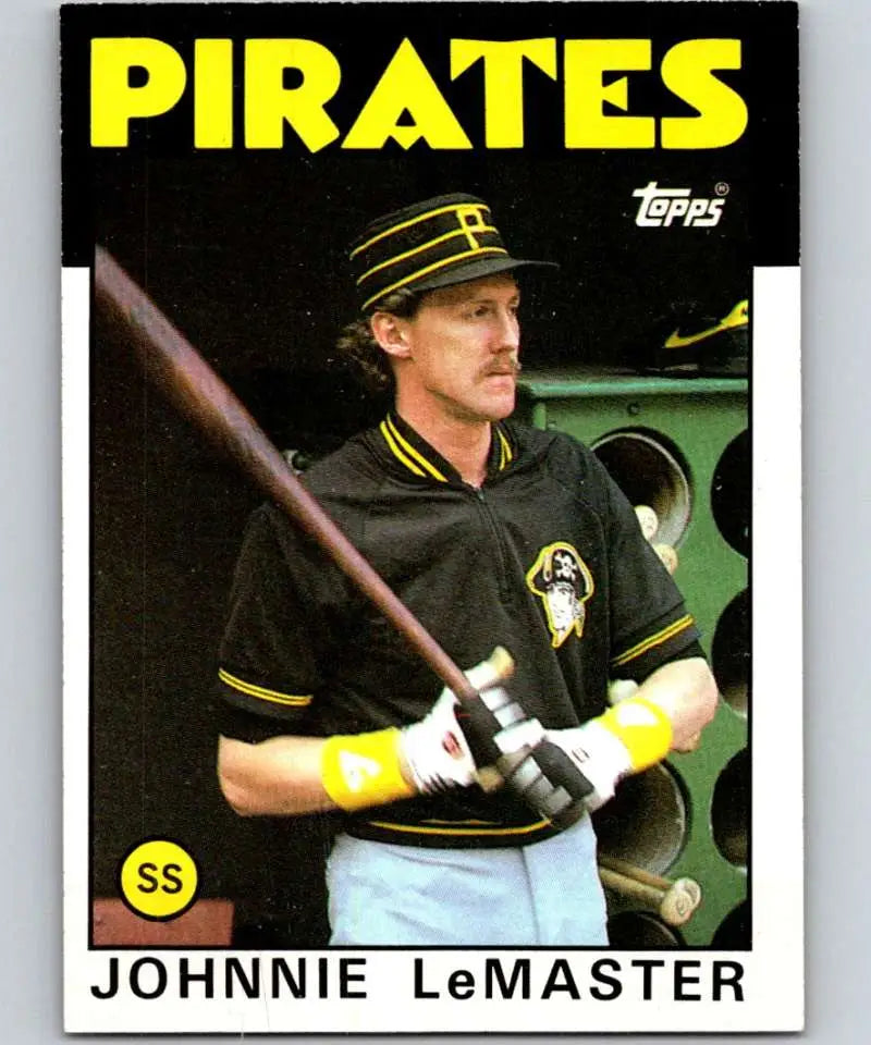 1986 Topps #289 Johnnie LeMaster EX Excellent Pittsburgh Pirates Baseball Card - Baseball Card Single