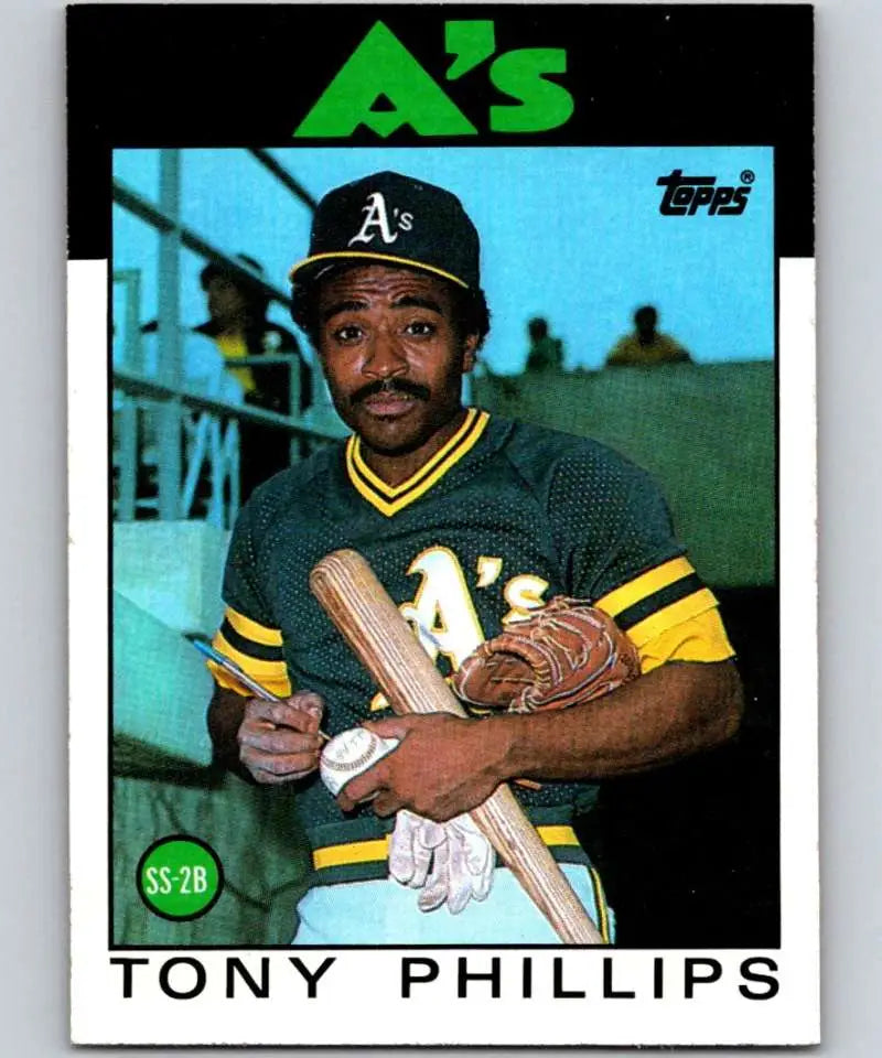 1986 Topps #29 Tony Phillips EX Excellent Oakland Athletics Baseball Card - Baseball Card Single