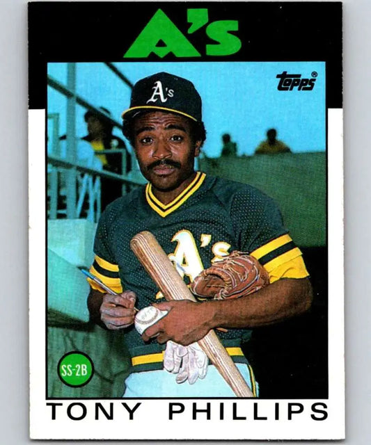 1986 Topps #29 Tony Phillips EX Excellent Oakland Athletics Baseball Card - Baseball Card Single