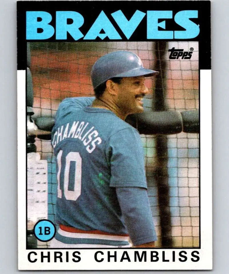 1986 Topps #293 Chris Chambliss EX Excellent Atlanta Braves Baseball Card - Baseball Card Single