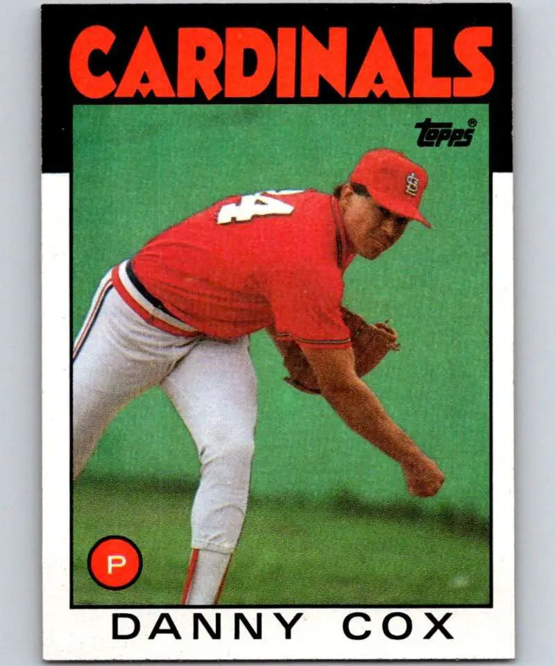 1986 Topps #294 Danny Cox EX Excellent St. Louis Cardinals Baseball Card - Baseball Card Single