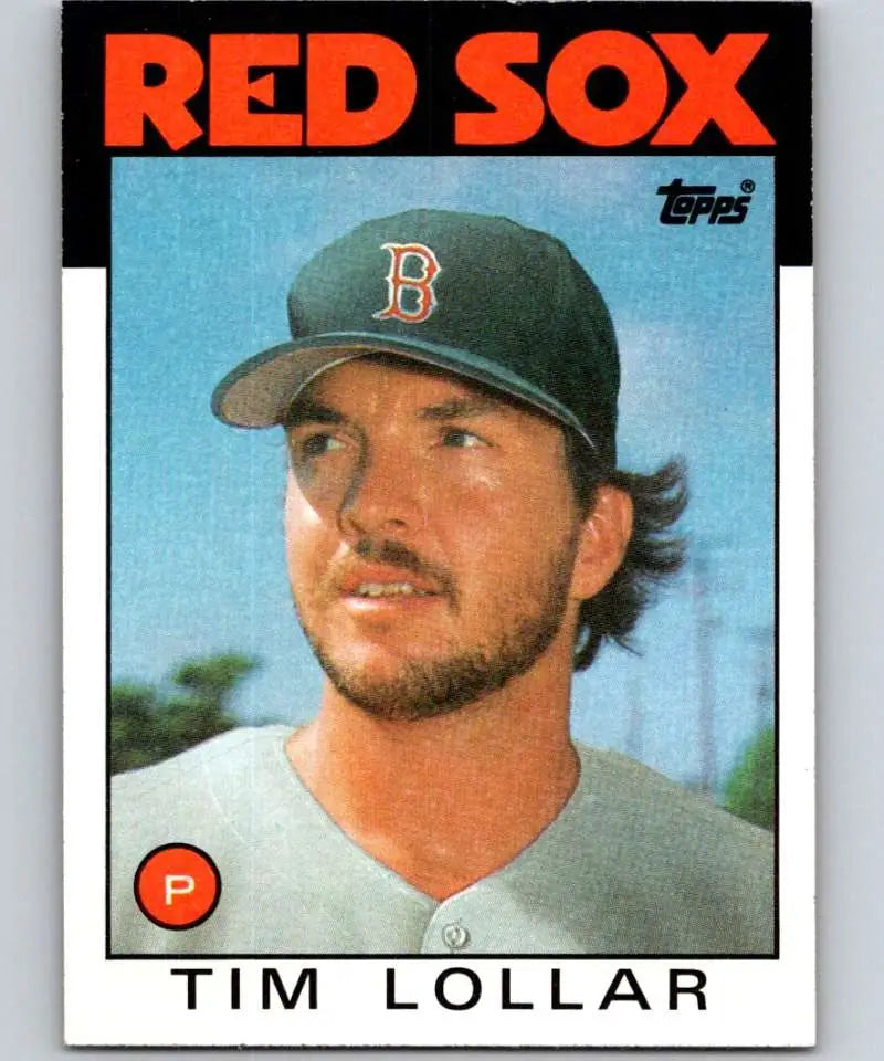 1986 Topps #297 Tim Lollar EX Excellent Boston Red Sox Baseball Card - Baseball Card Single