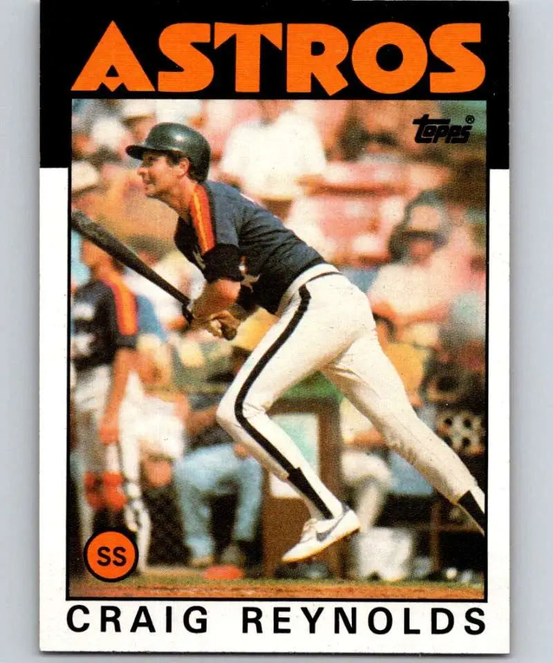 1986 Topps #298 Craig Reynolds EX Excellent Houston Astros Baseball Card - Baseball Card Single