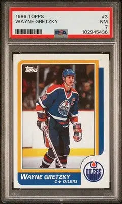1986 Topps #3 Wayne Gretzky PSA 7 - Hockey Card Single