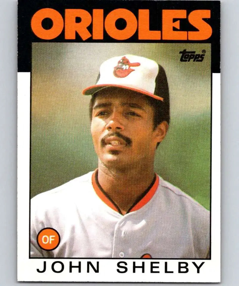 1986 Topps #309 John Shelby EX Excellent Baltimore Orioles Baseball Card - Baseball Card Single