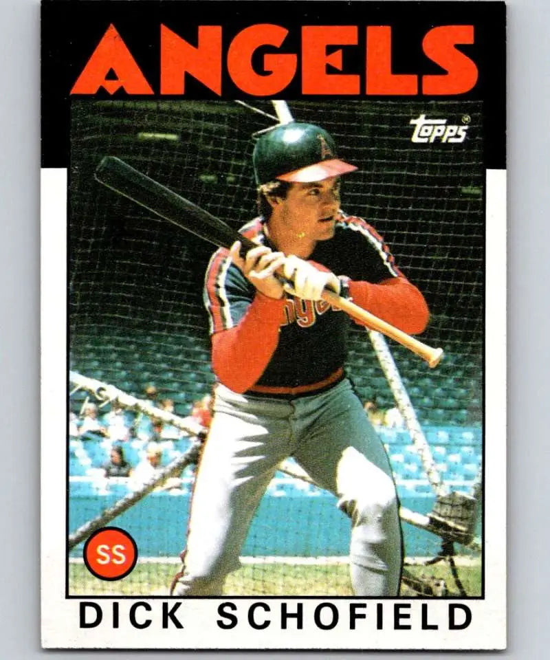 1986 Topps #311 Dick Schofield EX Excellent California Angels Baseball Card - Baseball Card Single