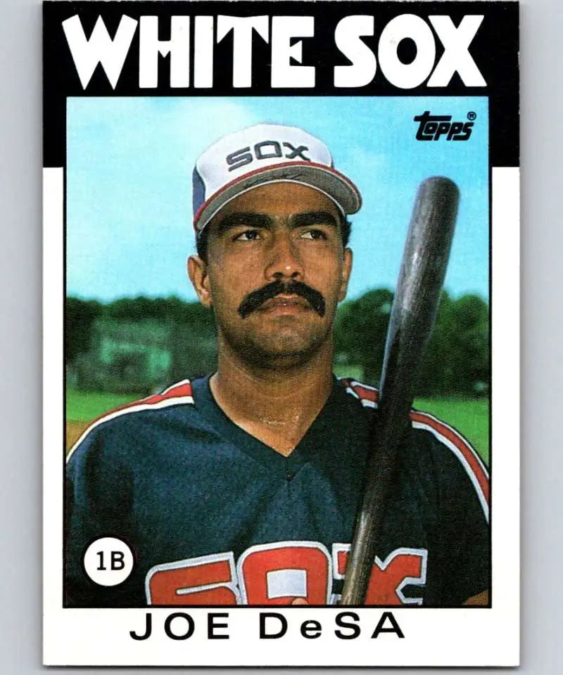 1986 Topps #313 Joe DeSa EX Excellent RC Rookie Chicago White Sox Baseball Card - Baseball Card Single