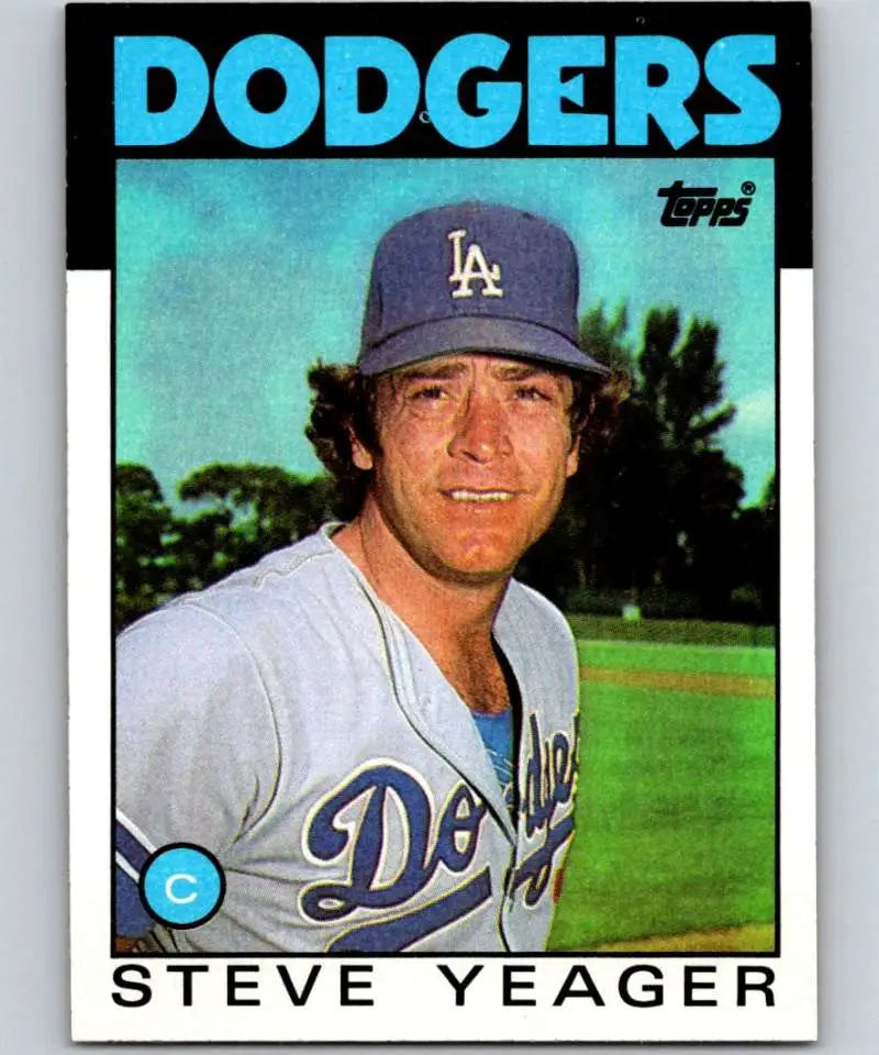 1986 Topps #32 Steve Yeager EX Excellent Los Angeles Dodgers Baseball Card - Baseball Card Single