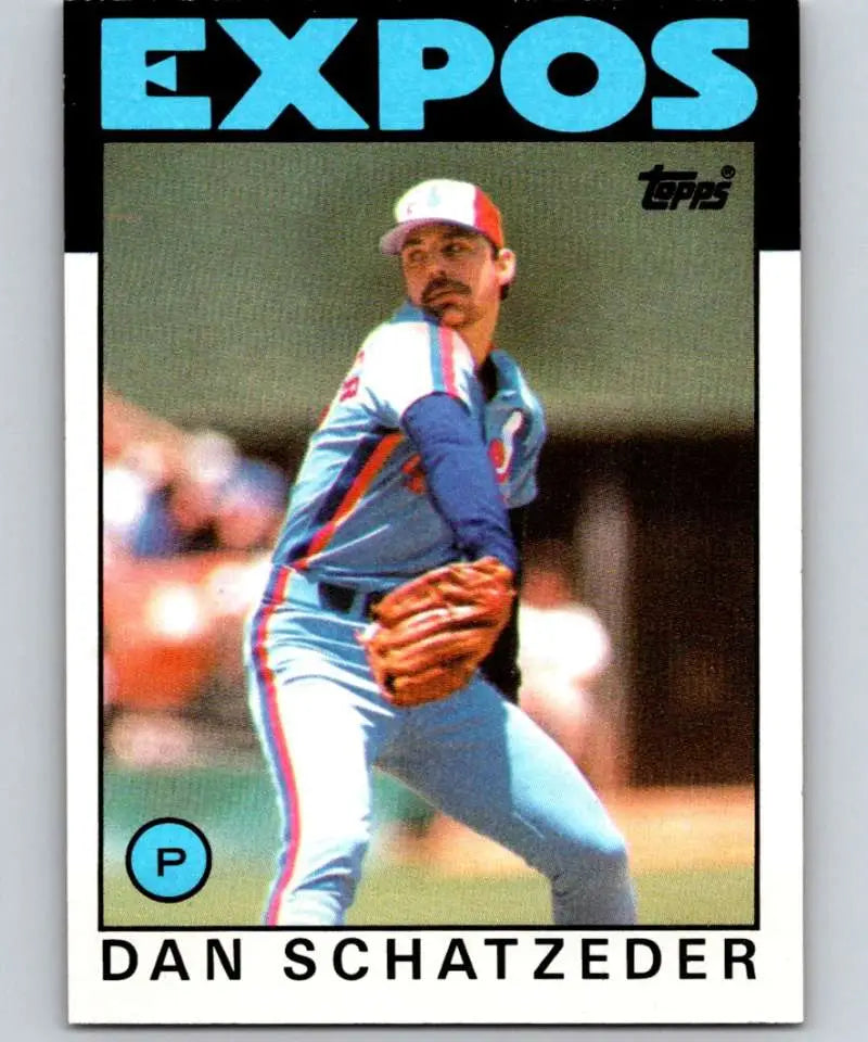 1986 Topps #324 Dan Schatzeder EX Excellent Montreal Expos Baseball Card - Baseball Card Single