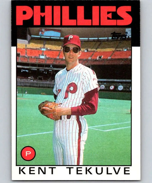 1986 Topps #326 Kent Tekulve EX Excellent Philadelphia Phillies Baseball Card - Baseball Card Single