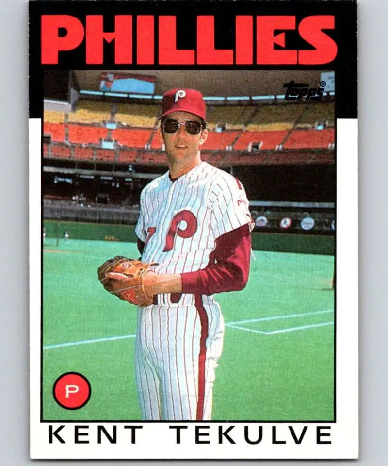 1986 Topps #326 Kent Tekulve EX Excellent Philadelphia Phillies Baseball Card - Baseball Card Single