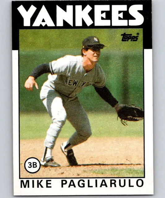 1986 Topps #327 Mike Pagliarulo EX Excellent New York Yankees Baseball Card - Baseball Card Single