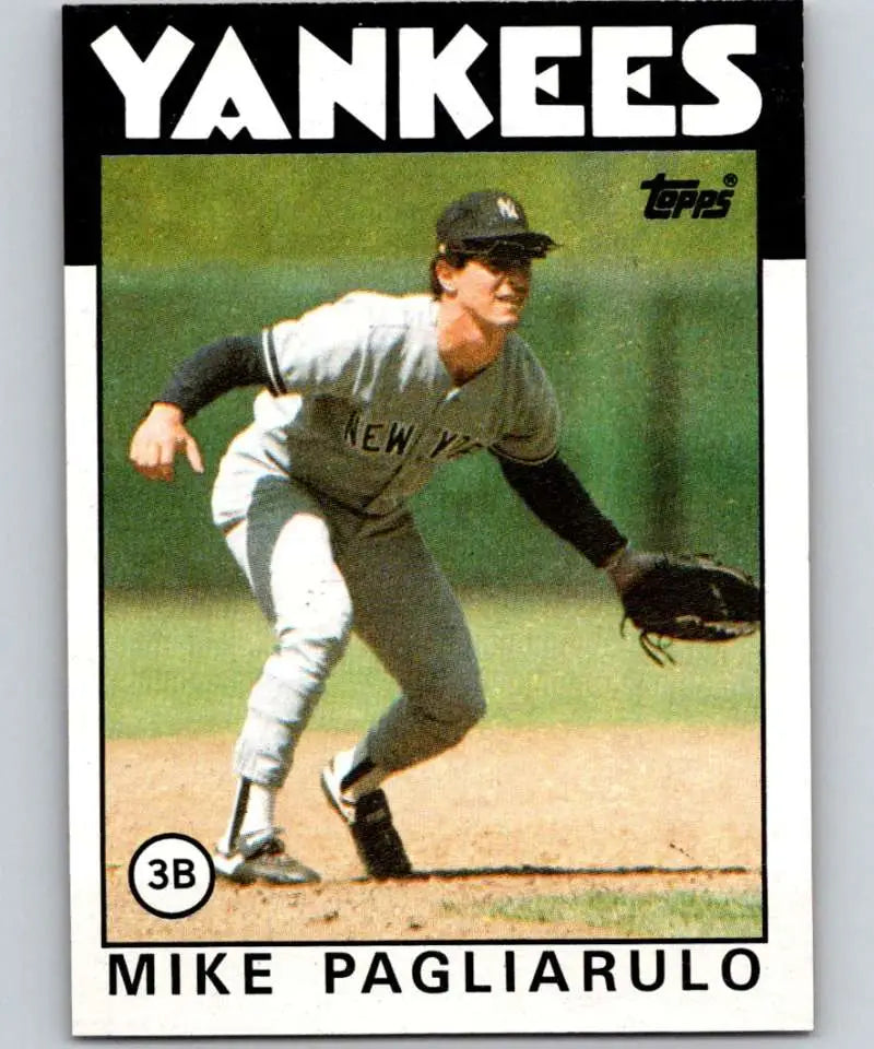 1986 Topps #327 Mike Pagliarulo EX Excellent New York Yankees Baseball Card - Baseball Card Single