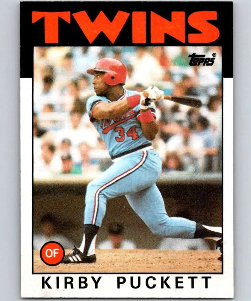 1986 Topps #329 Kirby Puckett EX Excellent Minnesota Twins Baseball Card - Baseball Card Single