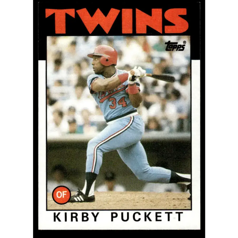 1986 Topps #329 Kirby Puckett EX/NM Minnesota Twins Baseball Card - Baseball Card Single