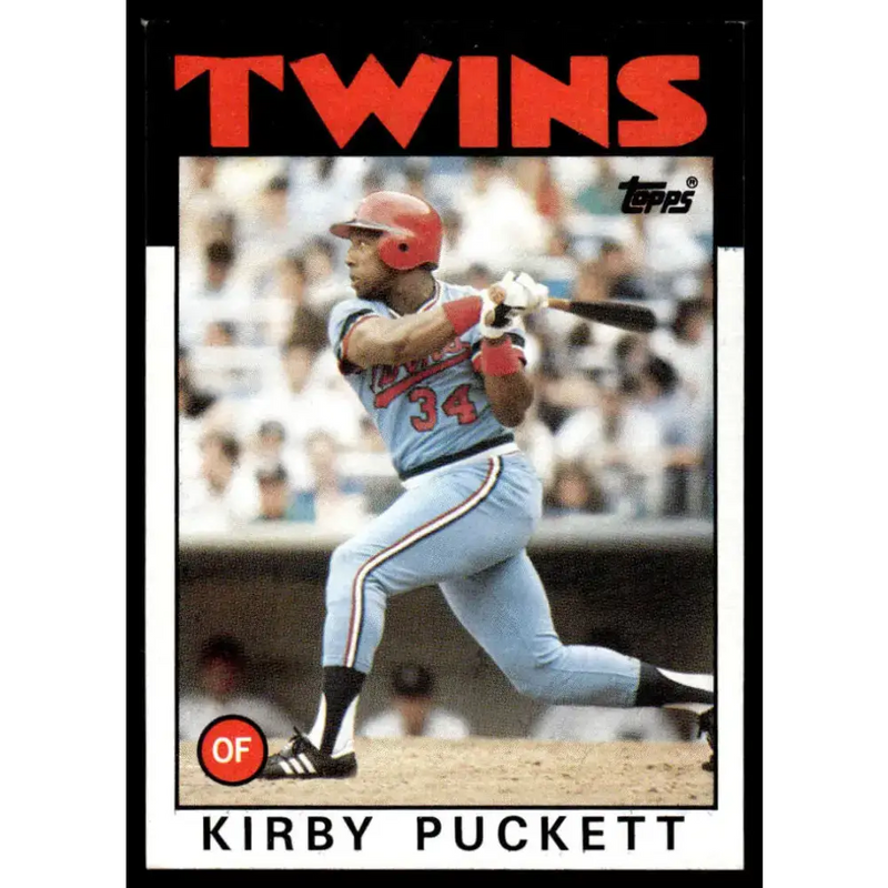 1986 Topps #329 Kirby Puckett EX/NM Minnesota Twins Baseball Card - Baseball Card Single