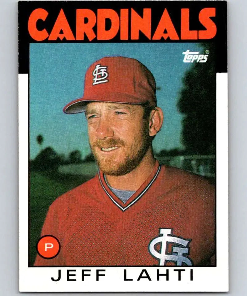 1986 Topps #33 Jeff Lahti EX Excellent St. Louis Cardinals Baseball Card - Baseball Card Single