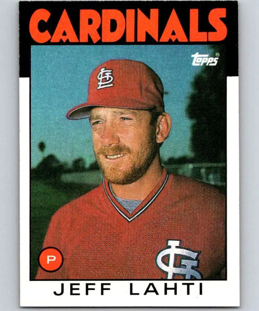 1986 Topps #33 Jeff Lahti EX Excellent St. Louis Cardinals Baseball Card - Baseball Card Single