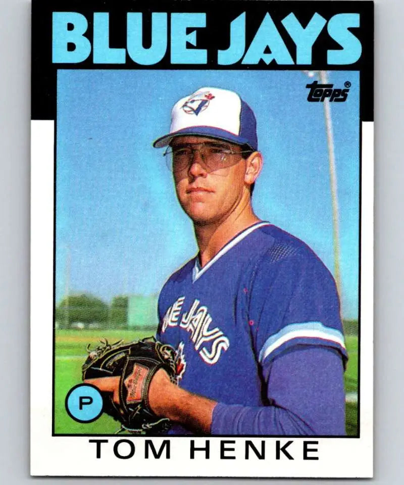 1986 Topps #333 Tom Henke EX Excellent Toronto Blue Jays Baseball Card - Baseball Card Single