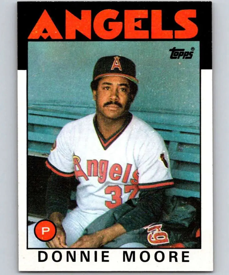 1986 Topps #345 Donnie Moore EX Excellent California Angels Baseball Card - Baseball Card Single