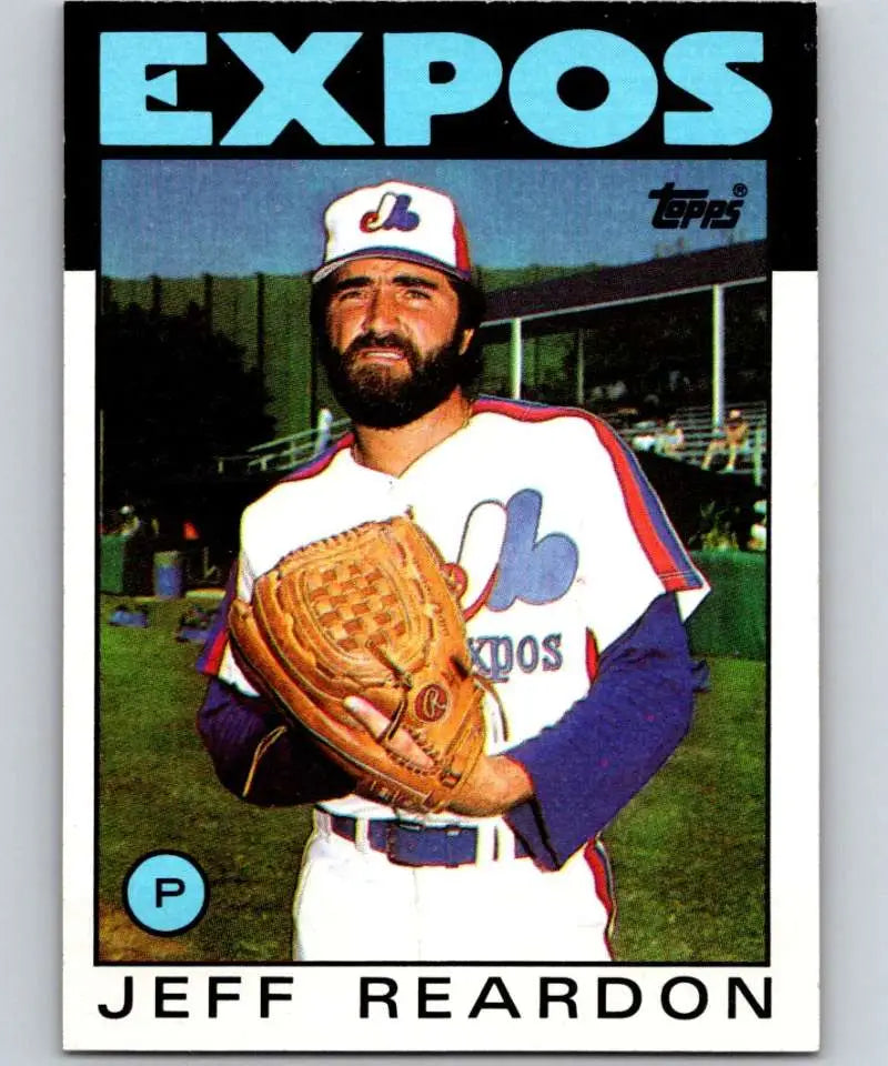 1986 Topps #35 Jeff Reardon EX Excellent Montreal Expos Baseball Card - Baseball Card Single