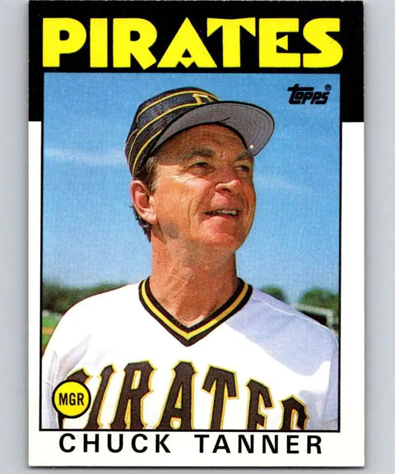 1986 Topps #351 Chuck Tanner EX Excellent Pittsburgh Pirates Baseball Card - Baseball Card Single