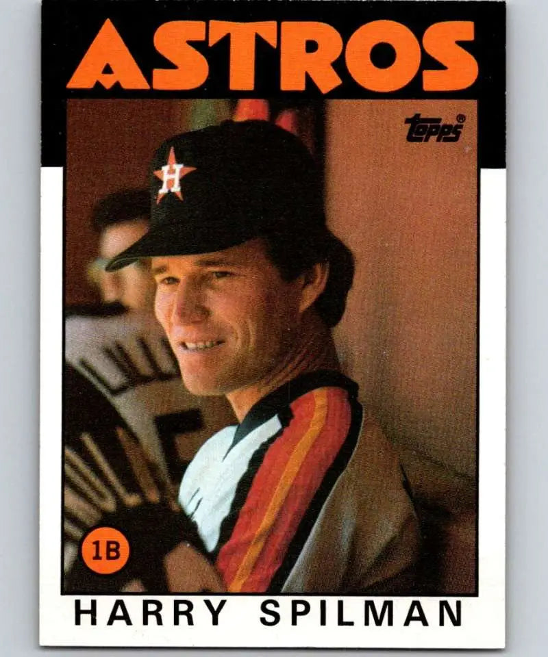 1986 Topps #352 Harry Spilman EX Excellent Houston Astros Baseball Card - Baseball Card Single