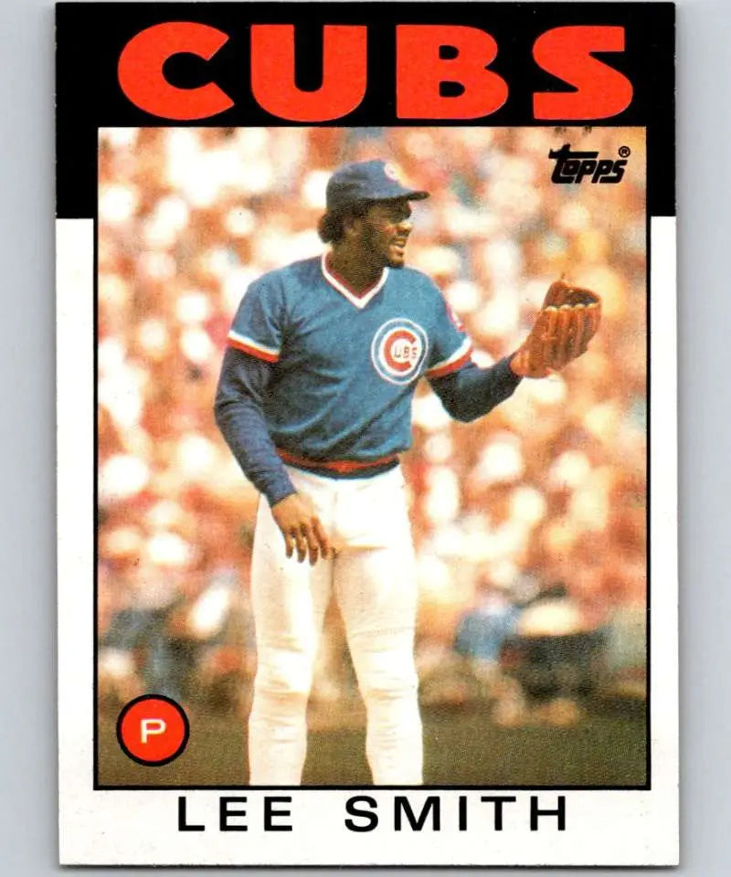 1986 Topps #355 Lee Smith EX Excellent Chicago Cubs Baseball Card - Baseball Card Single