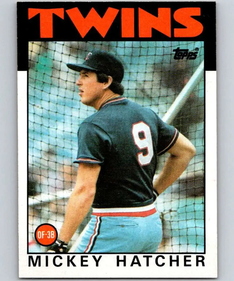 1986 Topps #356 Mickey Hatcher EX Excellent Minnesota Twins Baseball Card - Baseball Card Single
