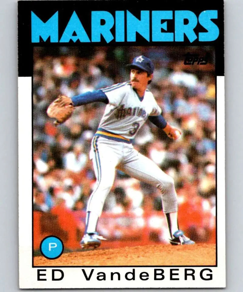 1986 Topps #357 Ed Vande Berg EX Excellent Seattle Mariners Baseball Card - Baseball Card Single