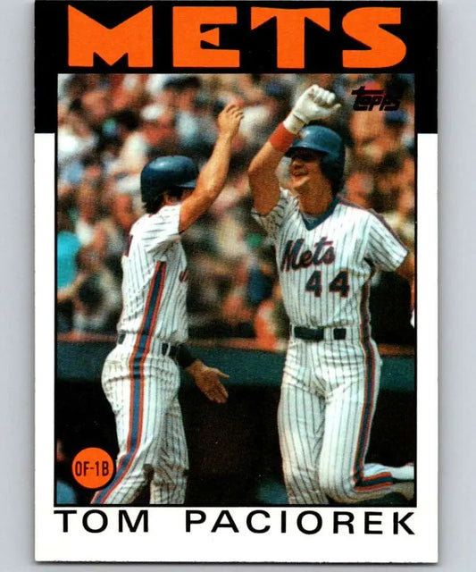 1986 Topps #362 Tom Paciorek EX Excellent New York Mets Baseball Card - Baseball Card Single