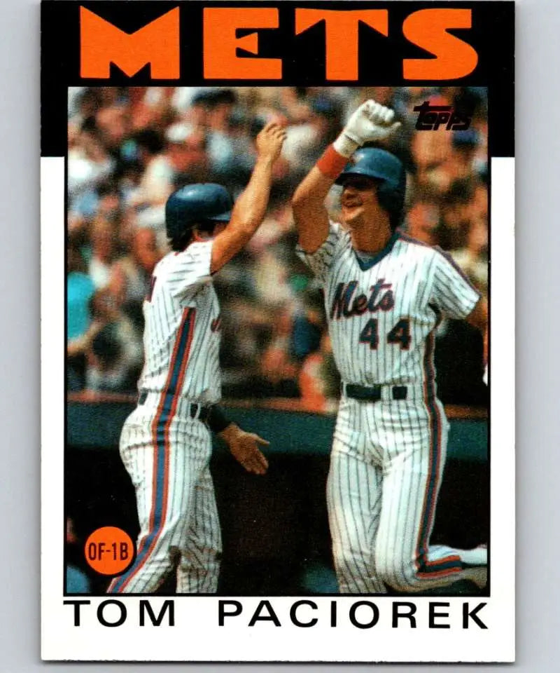 1986 Topps #362 Tom Paciorek EX Excellent New York Mets Baseball Card - Baseball Card Single