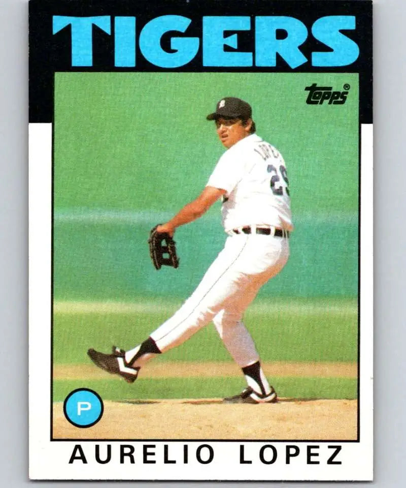 1986 Topps #367 Aurelio Lopez EX Excellent Detroit Tigers Baseball Card - Baseball Card Single