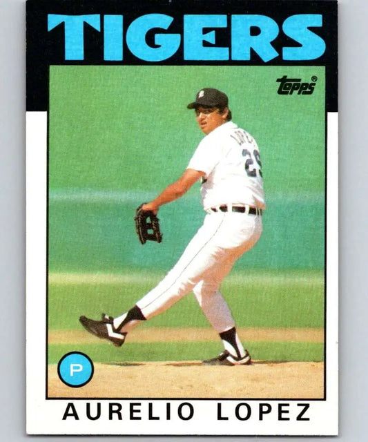 1986 Topps #367 Aurelio Lopez EX Excellent Detroit Tigers Baseball Card - Baseball Card Single