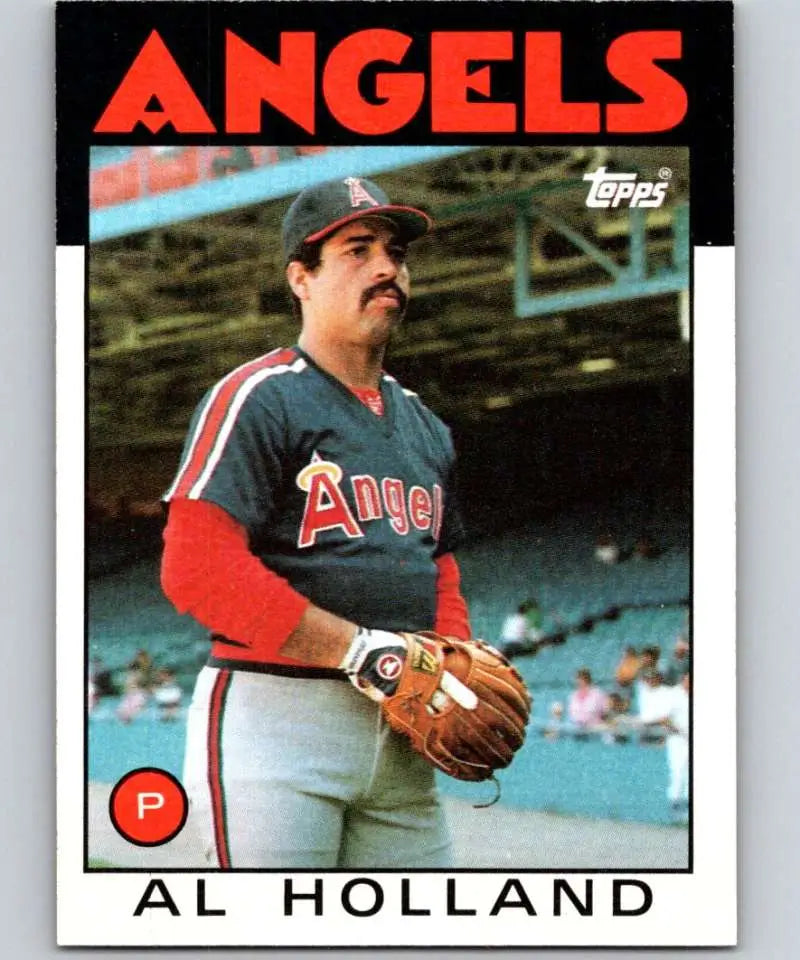 1986 Topps #369 Al Holland EX Excellent California Angels Baseball Card - Baseball Card Single