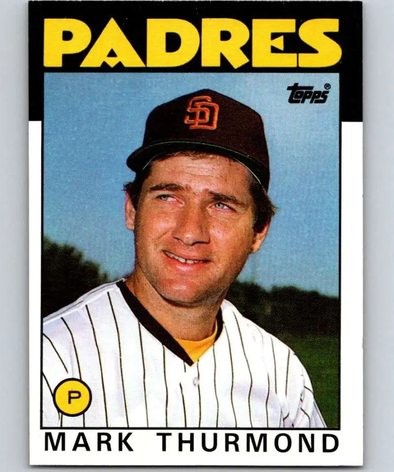 1986 Topps #37 Mark Thurmond EX Excellent San Diego Padres Baseball Card - Baseball Card Single