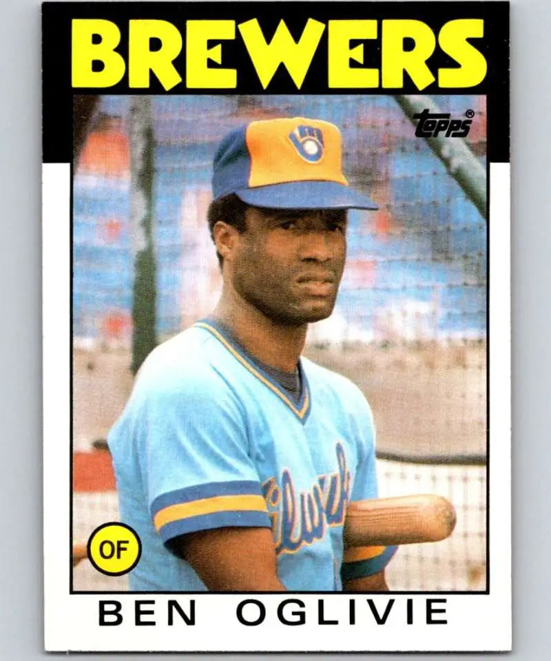 1986 Topps #372 Ben Oglivie EX Excellent Milwaukee Brewers Baseball Card - Baseball Card Single