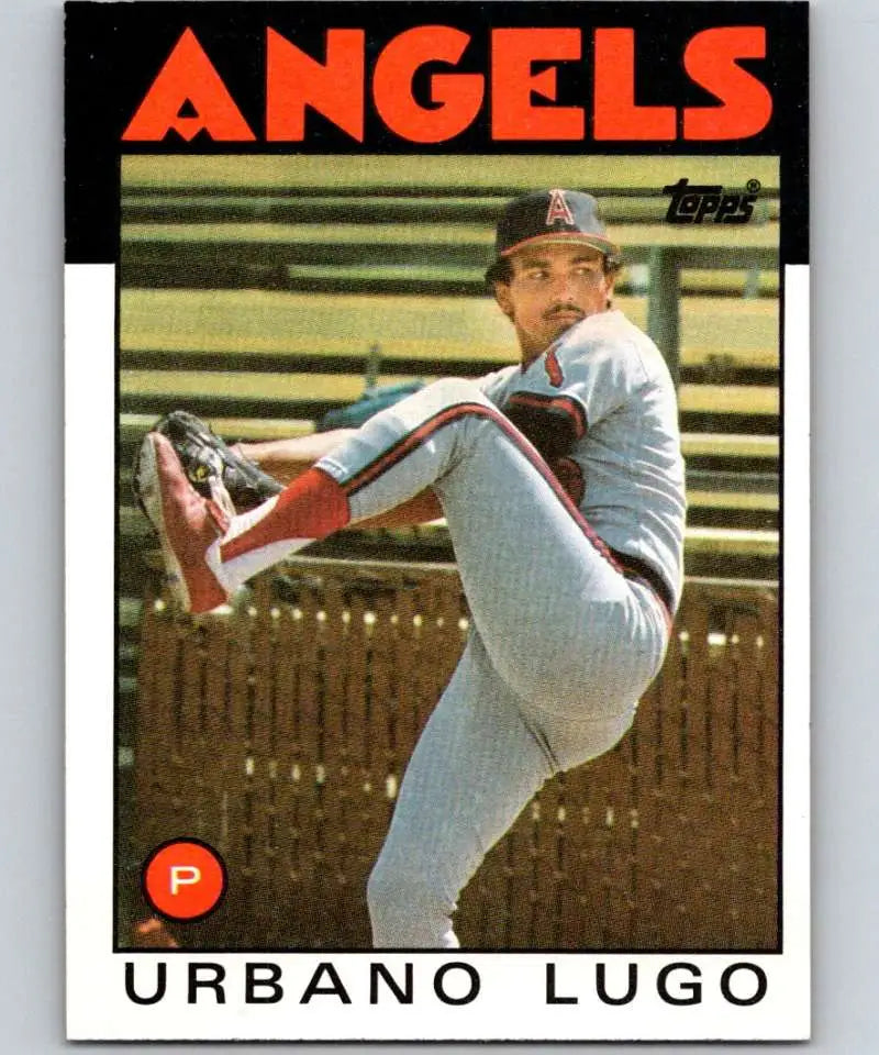 1986 Topps #373 Urbano Lugo EX Excellent RC Rookie California Angels Baseball Card - Baseball Card Single