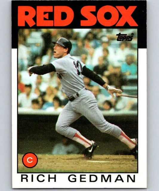 1986 Topps #375 Rich Gedman EX Excellent Boston Red Sox Baseball Card - Baseball Card Single