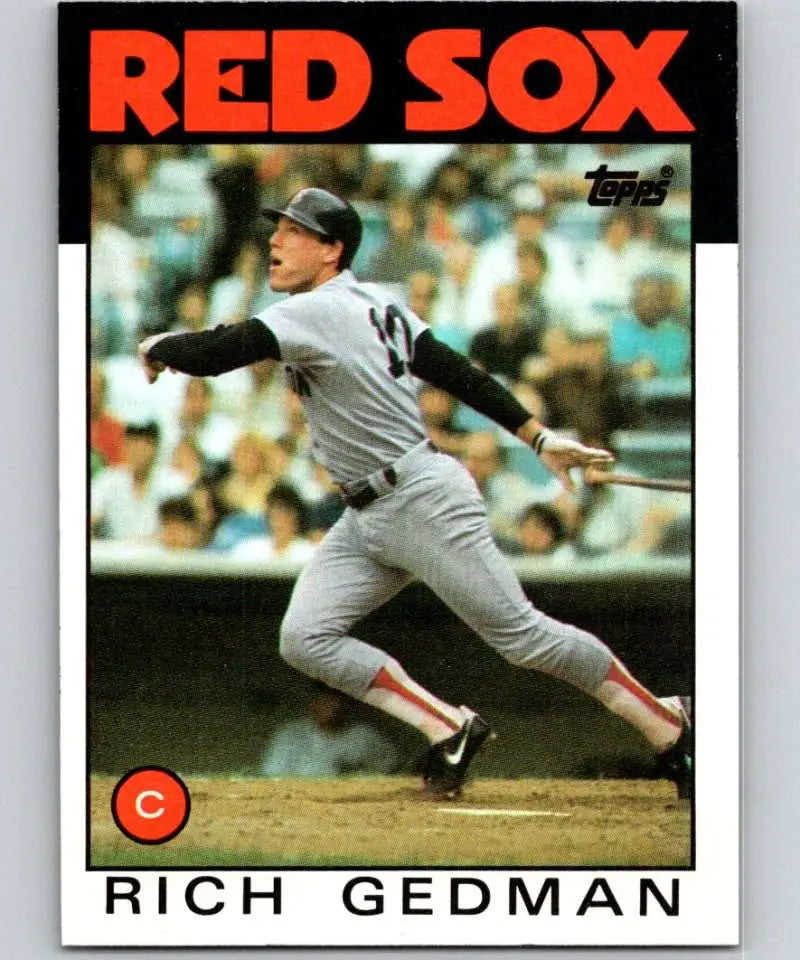 1986 Topps #375 Rich Gedman EX Excellent Boston Red Sox Baseball Card - Baseball Card Single