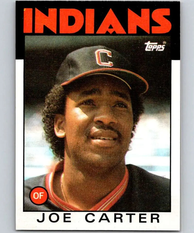 1986 Topps #377 Joe Carter EX Excellent Cleveland Indians Baseball Card - Baseball Card Single