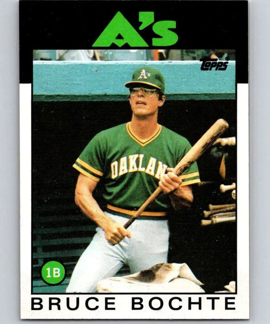 1986 Topps #378 Bruce Bochte EX Excellent Oakland Athletics Baseball Card - Baseball Card Single