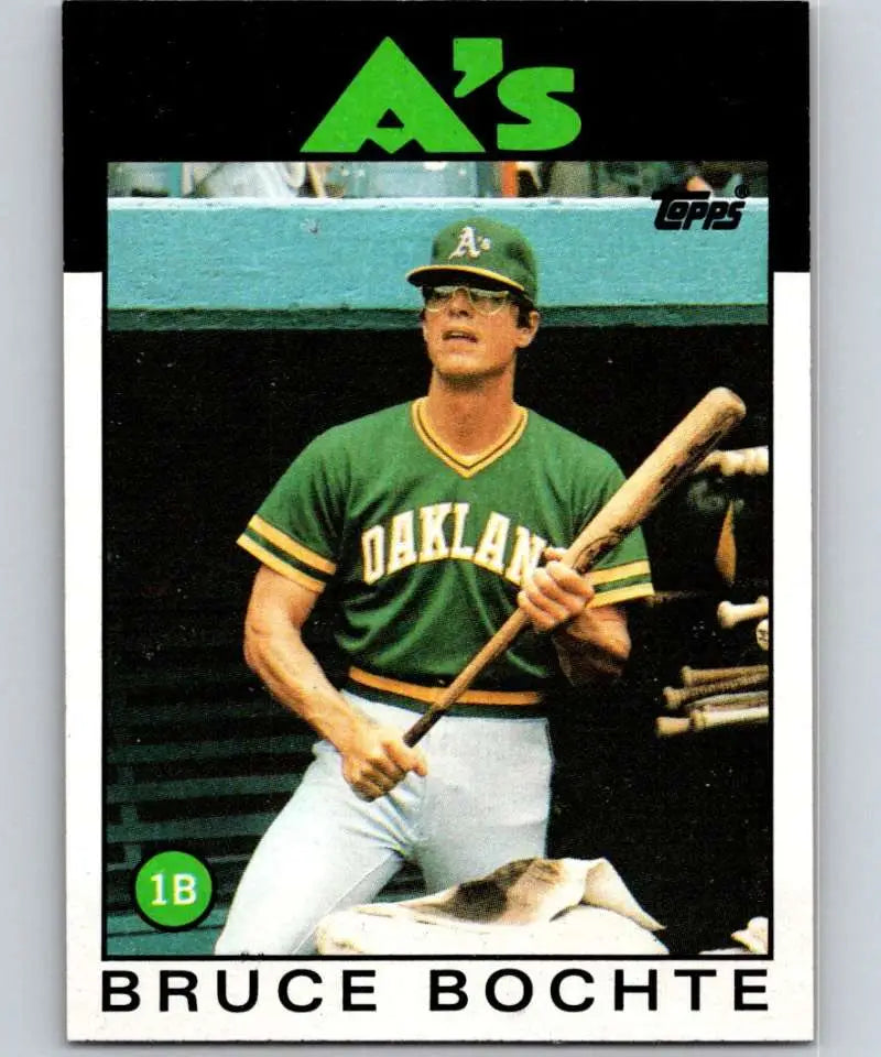 1986 Topps #378 Bruce Bochte EX Excellent Oakland Athletics Baseball Card - Baseball Card Single