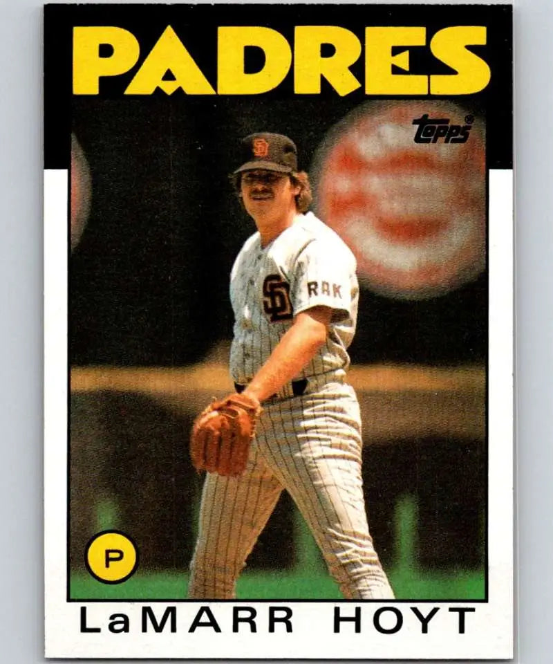 1986 Topps #380 LaMarr Hoyt EX Excellent San Diego Padres Baseball Card - Baseball Card Single