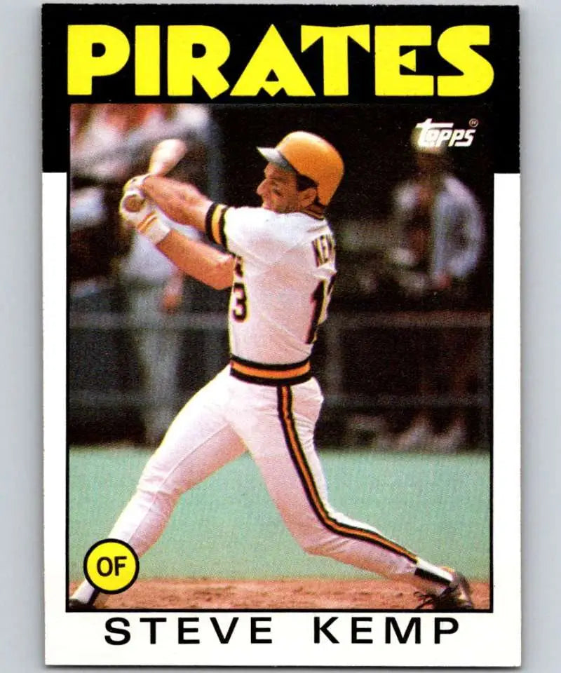 1986 Topps #387 Steve Kemp EX Excellent Pittsburgh Pirates Baseball Card - Baseball Card Single
