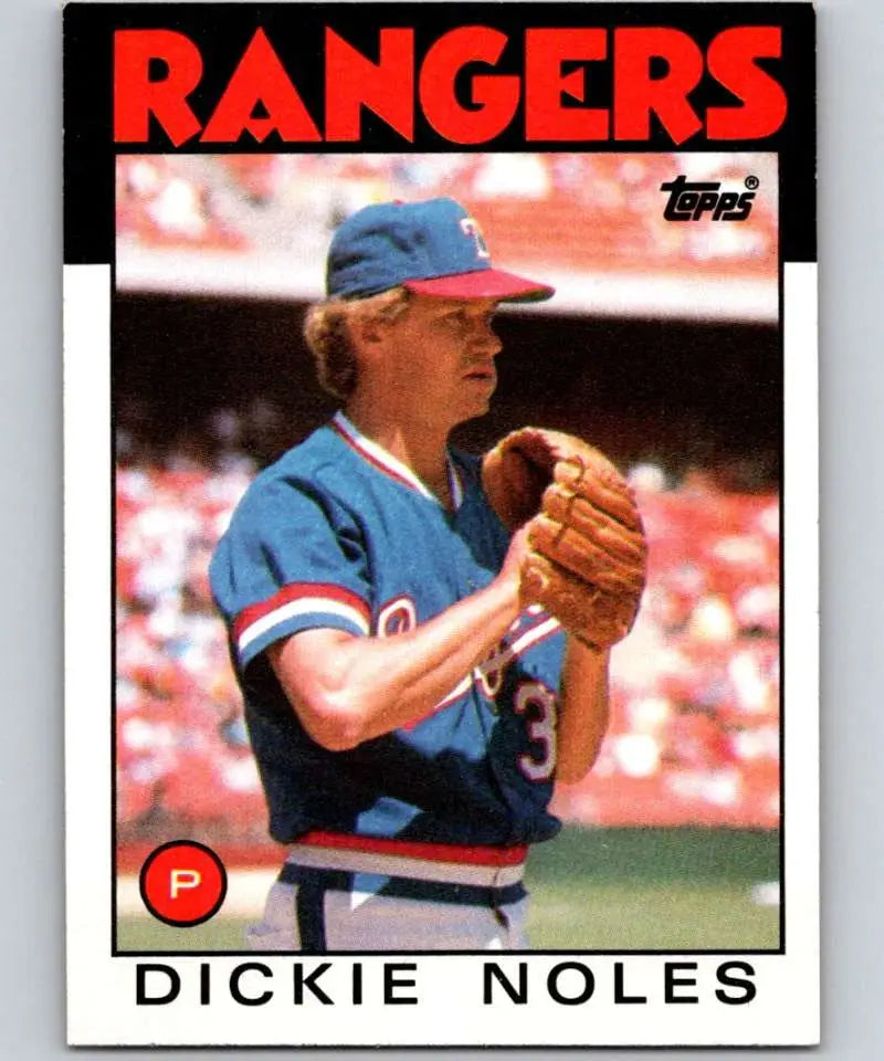 1986 Topps #388 Dickie Noles EX Excellent Texas Rangers Baseball Card - Baseball Card Single