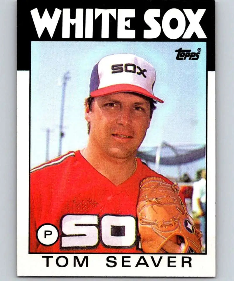 1986 Topps #390 Tom Seaver EX Excellent Chicago White Sox Baseball Card - Baseball Card Single