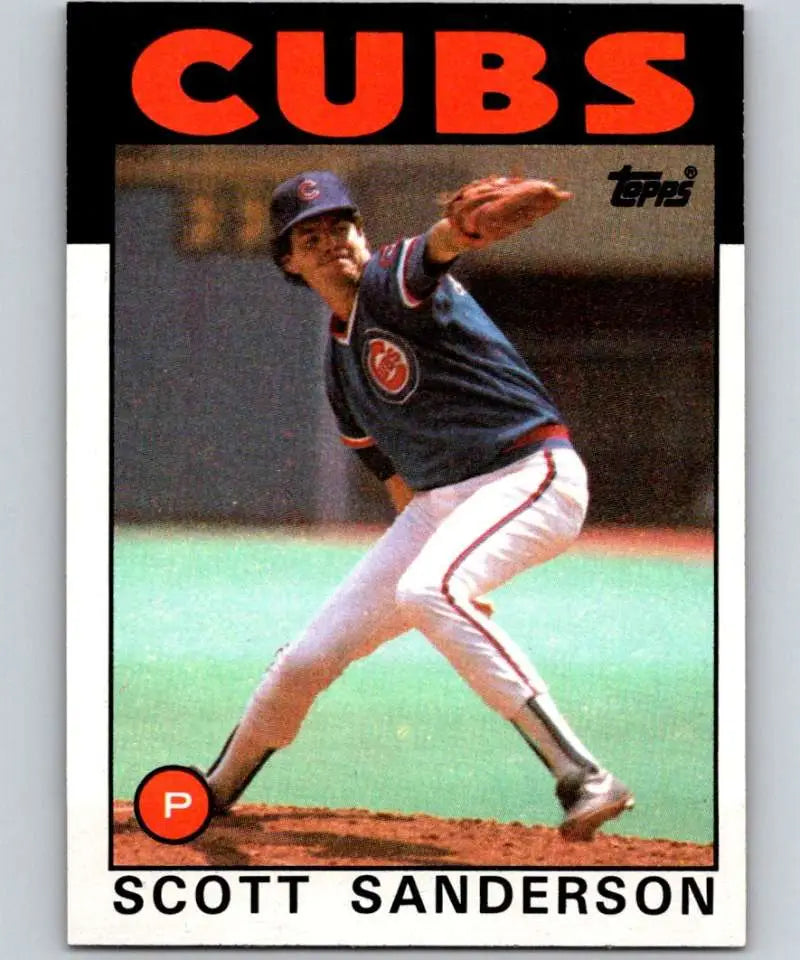 1986 Topps #406 Scott Sanderson EX Excellent Chicago Cubs Baseball Card - Baseball Card Single